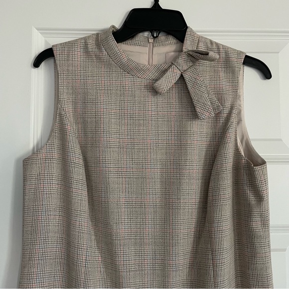 Gal Meets Glam Philippa Anthropologie Plaid Bow-Tie Mini Dress - Picture 3 of 10